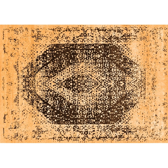 Ahgly Company Indoor Rectangle Persian Orange Bohemian Area Rugs, 8' x 12'