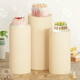 thumbnail image 7 of OIUR 3 Pcs/Set Cylinder Pedestal Stand Cover Polyester Cylinder Stand Cover Solid Color Cloth Cover for Party Plinth Pedestal Stand Birthday Wedding Decor, 7 of 7