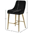 thumbnail image 3 of Meridian Furniture Owen 28"H Velvet Bar Stool in Black (Set of 2), 3 of 5