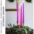 thumbnail image 4 of Purple Taper Candles | Unscented Wax Rods | 10 Inch Height | 0.78 Inch Diameter | 4 Pack | Long-Lasting Decorative Candles for Wedding Event Anniversary | Advent Tapered Candle Set, 4 of 8