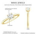 thumbnail image 5 of Rosec Jewels Certified Lab Grown 1 Ct Diamond Engagement Ring, EF-VS Quality, 18K Yellow Gold, US 5.00, 5 of 8