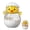chicken, variant on Easter Glass Storage Jar, Bunny Chick Egg Shaped Candy Container, Clear Glass Canister with Lid for Cookie Nut Treats, 7.9 x 5.9 inches