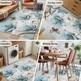 thumbnail image 5 of Area Rugs for Living Room Bedroom, Spring Floral 4'x6' Rug Washable Carpet Runner Indoor Outdoor, Vintage Tulips Flower Butterfly Retro Wood Blue Non Slip Accent Floor Mats Rug for Kitchen, Office, 5 of 8