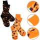 thumbnail image 3 of 2 pares de calcetines de Halloween, calcetines altos, medias largas, calcetines por encima de la rodilla, accesorios para disfraces de Halloween, 3 of 4