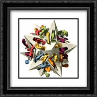 M.C. Escher 2x Matted 22x20 Black Ornate Framed Art Print 'Gravitation'