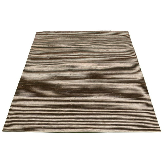 ECARPETGALLERY 5'3" x 7'7" Contemporary Cowhide Patchwork Handmade Area Rug for Living Room, Dining Room and Bedroom in Brown