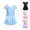 Light Blue, variant on VOUZZA Ballet Leotards for Girls with Removable Skirt Toddler Hollow Back Dance Dress Combo Athletic Active Gymnastics Skater Wear