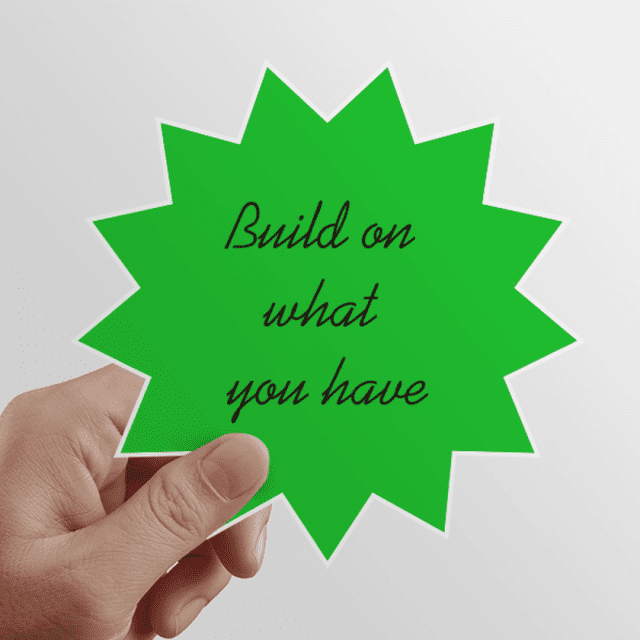 Build On What You Have Inspirational Sun Vinyl Sticker Luggage Graffiti Flower Decal