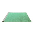 thumbnail image 2 of Ahgly Company Machine Washable Indoor Rectangle Solid Turquoise Blue Modern Area Rugs, 5' x 7', 2 of 4