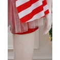 thumbnail image 7 of TiaoBug Kids Girls Candy Cane Striped Christmas Dance Figure Ice Skating Tutu Dress Leotard Red 8, 7 of 7