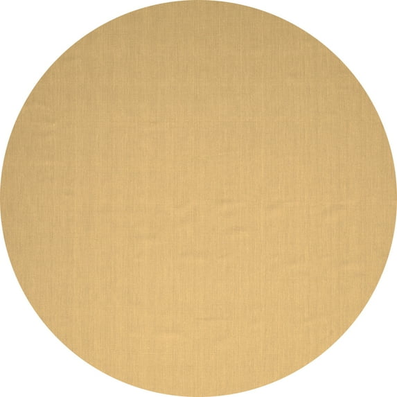 Ahgly Company Indoor Round Abstract Brown Contemporary Area Rugs, 4' Round