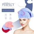 thumbnail image 2 of Shisuyan Hair Drying Cap Light Blue Superfine Fiber 3Pcs 9.4x11x0.8in, 2 of 8