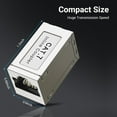 thumbnail image 5 of ZOERAX RJ45 Coupler Ethernet Extender 10Gbps, Cat7 Ethernet Coupler Female to Female Connector for Cat7/ Cat6/ Cat5e Cable 2-Pack, 5 of 6