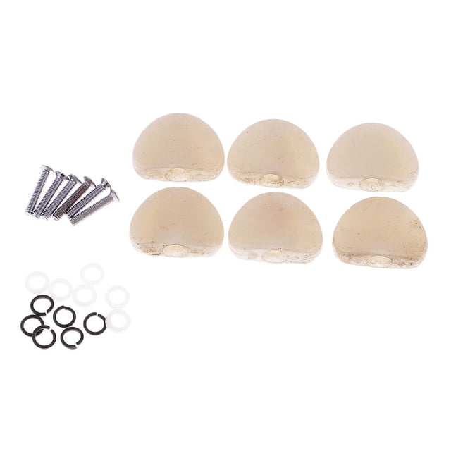 lionlar Set Of 6 24mm Replacement Strings Tuning Pegs Machine Heads Button For Guitar