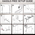 thumbnail image 5 of JESTOP 44-48"W or 56-60"W x 72"H Double Sliding Shower Door, Semi-frameless Bypass Bathroom Sliding Door with 1/4" (6mm) Tempered Glass for Walk-in Shower, Reversible Installation, 5 of 10