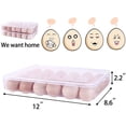 thumbnail image 2 of Paquete de 1 huevera para frigorífico con tapa, bandeja transparente para organizar 24 huevos del diablo, 2 of 5