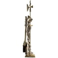 thumbnail image 6 of Barton Medieval Knight Fireplace Tools Set, Heavy Duty Fireplace Accessories Antique Brass 4-Piece Set, 6 of 7