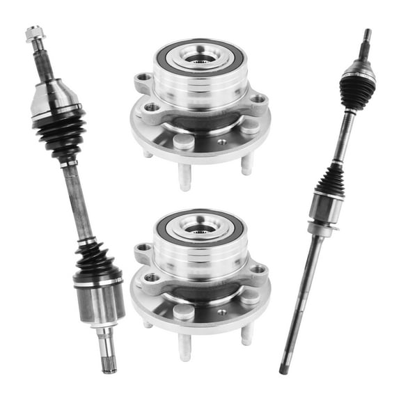 AutoShack Front CV Axle Shaft Wheel Hub Bearing Assemblies with ABS | Replacement for 2011 Ford Explorer | 4-PC