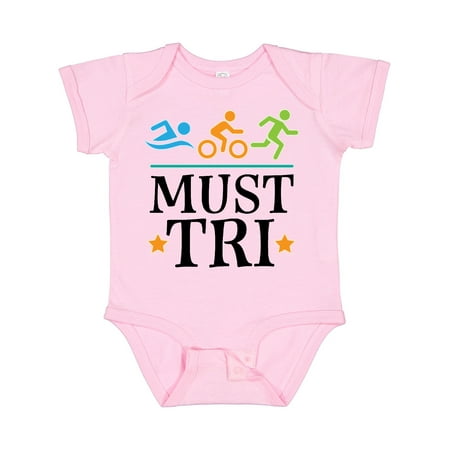 

Inktastic Triathlon Sports Gift Must Tri Gift Baby Boy or Baby Girl Bodysuit