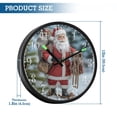 thumbnail image 3 of Voice Activated Clock with Glow Light 12 Inch Large Silent Wall Clock Battery Operated for Home Decor Santa Claus, 3 of 8