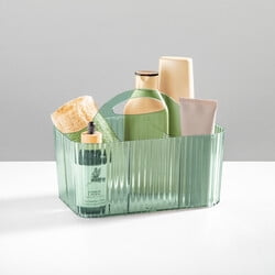 4-Section Fluted Storage Caddy with Handle - Multipurpose Storage Caddy Organizer for Kitchens, Bathrooms, and Nurseries
