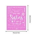 thumbnail image 3 of Envelope Flannel Blanket Print Sister Envelope Blanket Birthday Gift Friend Blanket, 3 of 5