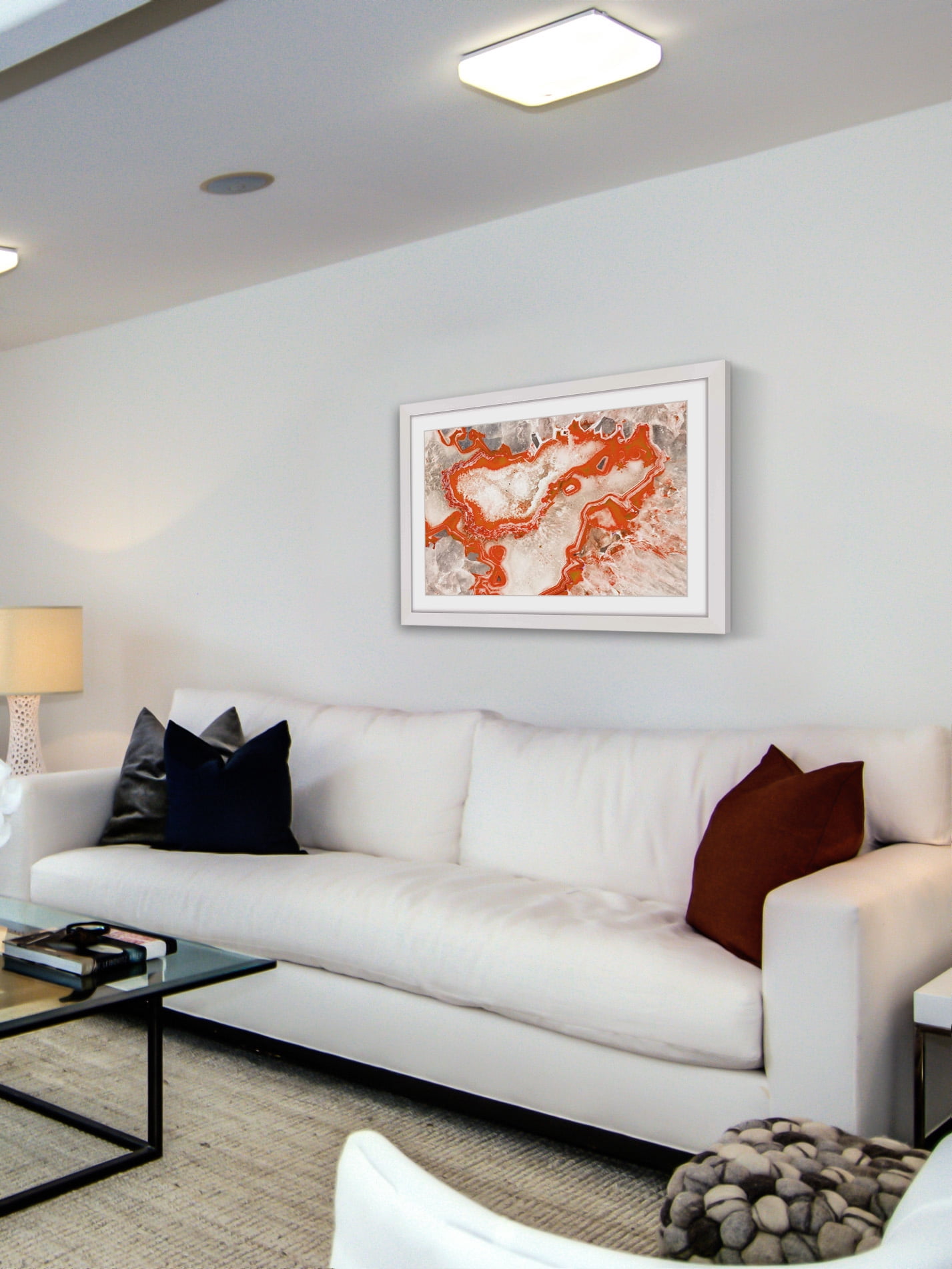 "Red Silica" Framed Painting Print