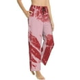 thumbnail image 6 of Salouo Striped Meat Print Women's Pajama Pants Casual Loose Sweatpants PJs Flowy Pants Drawstring Palazzo for Women Wide Leg Pants Lounge Pajama -X-Large, 6 of 8
