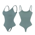 thumbnail image 6 of Shapewear Bodysuits for Women Scoop Neck Tummy Control Seamless Thong Bodysuit Cami Tank Top Bodysuit, 6 of 6