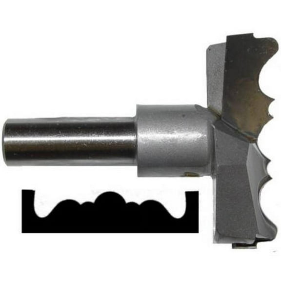 Magnate 8018 Rosette Carbide Tipped Cutter — 2-1/8" Cutting Diameter; 1/2" Shank Diameter; 3/4" Cutting Height; 1-1/2" Shank Length; 2 Flute
