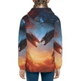 thumbnail image 6 of Naloa Red And Blue Fire Cloud Dragon Teenage Zipper Hoodie, Long Sleeve Zip Up Hoodies Casual Jackets Tops for 7-12 Years-Small, 6 of 6
