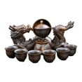 thumbnail image 3 of Juego de té Kungfu semiautomático, vajilla de cerámica, regalo, resistente al , giratorio, juego de té chino Gongfu Gaiwan para decoración de, 3 of 9