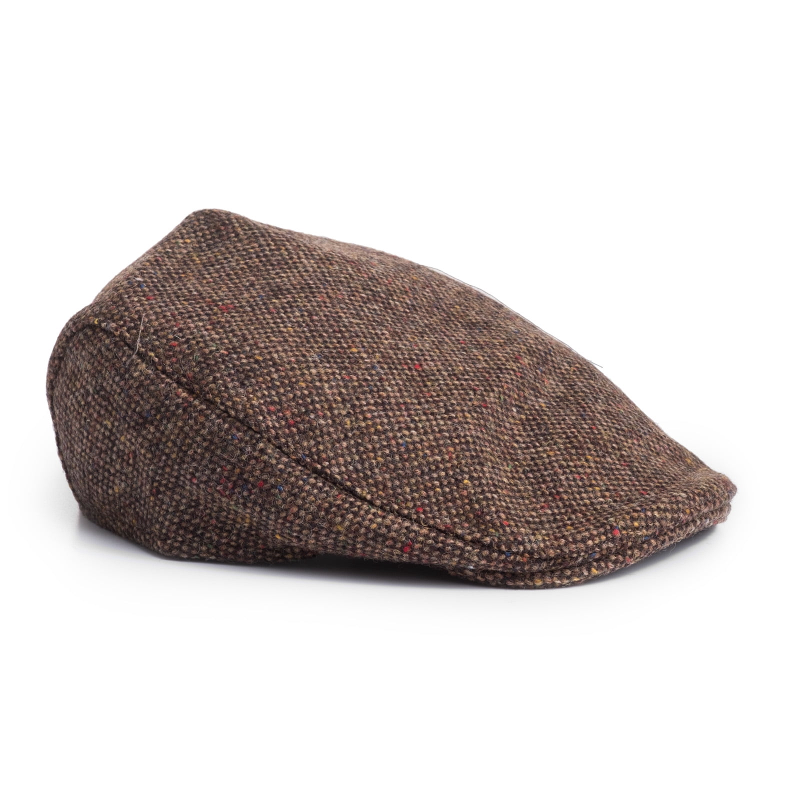 brown tweed flat cap