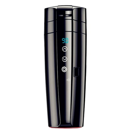 

12V 24V 400ML Portable Electric Heating Cup Car Water Intelligent Press Screen Control Digital Display Black