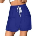 thumbnail image 3 of BXINGOHAI Womens Summer Shorts Casual Sweat Athletic Spring Outfits Beach Vacation Clothes Comfy Fall Fashion Blue,L, 3 of 7