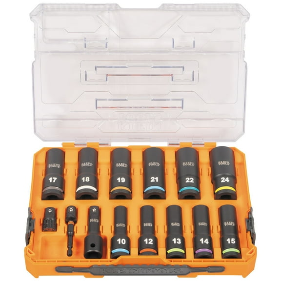 Klein Tools 65111IMPCTM KNECT 1/2" Drive Deep Well Impact Socket Set