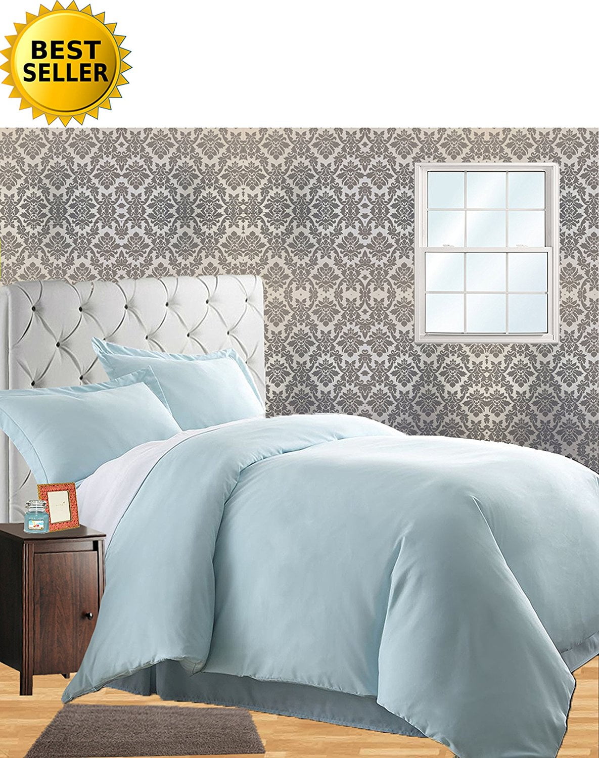 Celine Linen Wrinkle & Fade Resistant 3Piece Duvet Cover Set