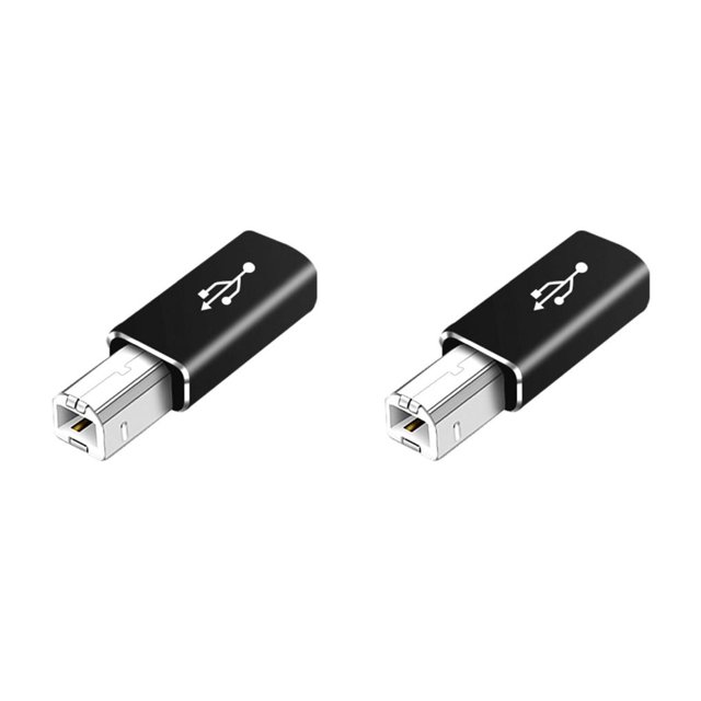 Greeniant Adaptador USB tipo c Oficina en el hogar de dispositivos convertidores de adaptación rápidos de a Herramienta de transferencia de Cabeza recta/Negro 2Conjunto