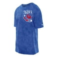 thumbnail image 2 of Men's New Era Royal Philadelphia 76ers Old School Sport Enzyme Wash Oversized T-Shirt, 2 of 3