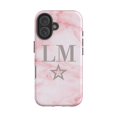 thumbnail image 1 of Personalised Cotton Candy Star Marble Initials iPhone 16 Plus Case,iPhone 13 Pro, 1 of 4