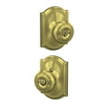 thumbnail image 2 of Schlage F51AGEO608CAM Georgian Keyed Entry Single Cylinder Door Knob Set - Brass, 2 of 6