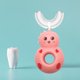 thumbnail image 1 of Cepillo  silicona para niños Cepillo de limpieza de 360  degree , Rosa para 2-6 Años Yinane Cepillo de dientes en forma de U para niños, 1 of 7