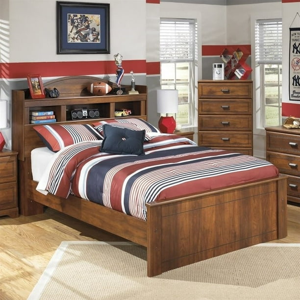 Ashley Furniture Barchan Wood Full Bookcase Bed in Brown ...