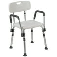 thumbnail image 3 of Emma + Oliver 300 Lb. Capacity, Quick Release Back & Arm White Shower Chair, 3 of 18