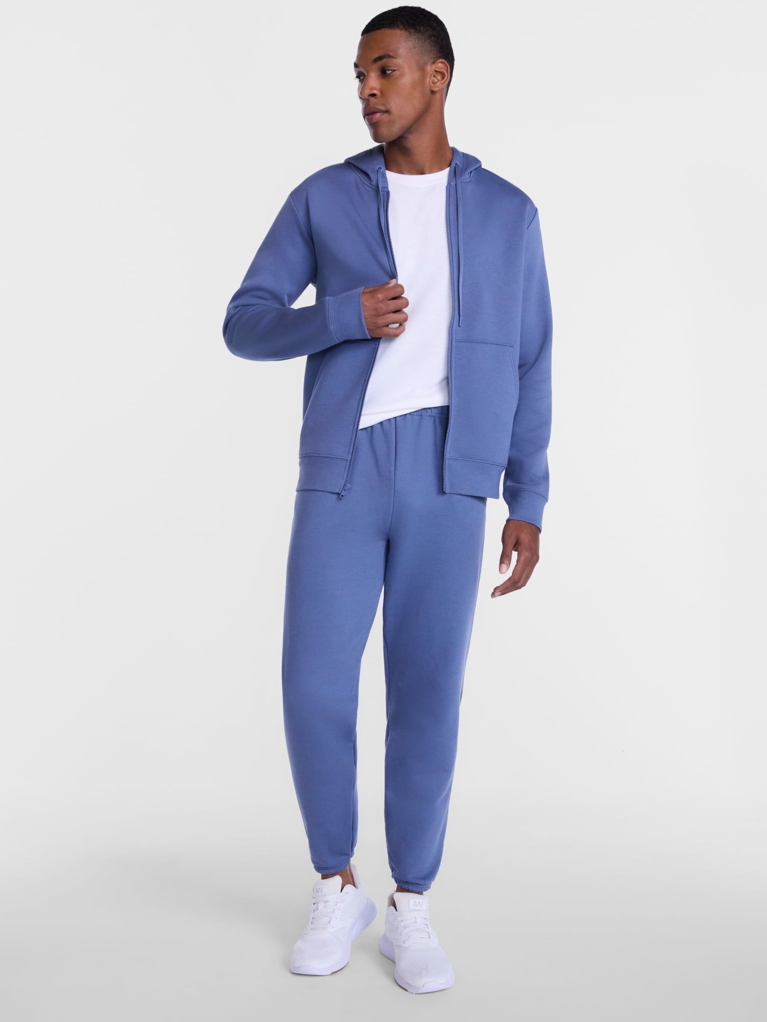 Athletic Works Men's and Big Men's Zip Up Fleece Hoodie Sweatshirt, Sizes XS-4XLT