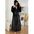 thumbnail image 5 of U2SKIIN Mens Robe with Hood,Full Length Plush Robe for Men Fleece Bathrobe（Black, XX-Large-3X-Large）, 5 of 6