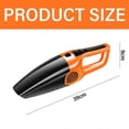 thumbnail image 4 of Orange-black Portable 12V 120W Wet&Dry Vehicle Car Handheld Vacuum Cleaner Mini Car Vacuum Cleaner_Perfect Gift, 4 of 5