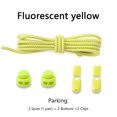thumbnail image 1 of Lacets Ronds de Sport Sans Attaches, Dégagement Rapide, Verrouillage à Ressort Réglable, Lacets Élastiques, Accessoires de Chaussures pour Enfants et Adultes, Jaune Fluorescent, 1 of 6