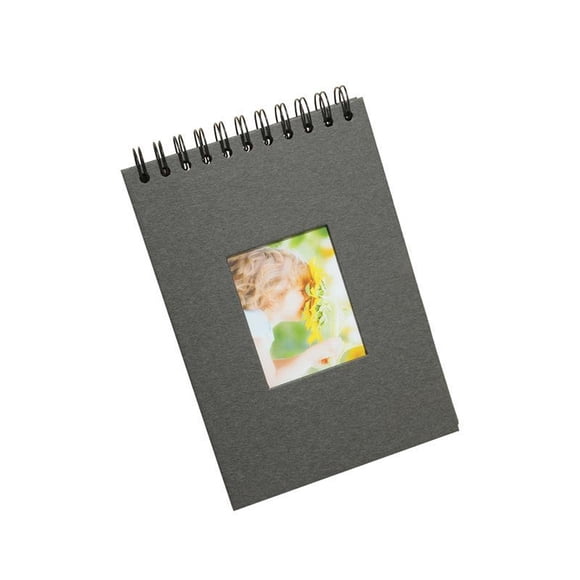 Álbum de Fotos Horizontal A5 Seitruly DIY Hecha a Mano Cartón Negro Kraft Libro de Planificador de Grafiti Pintado a Mano