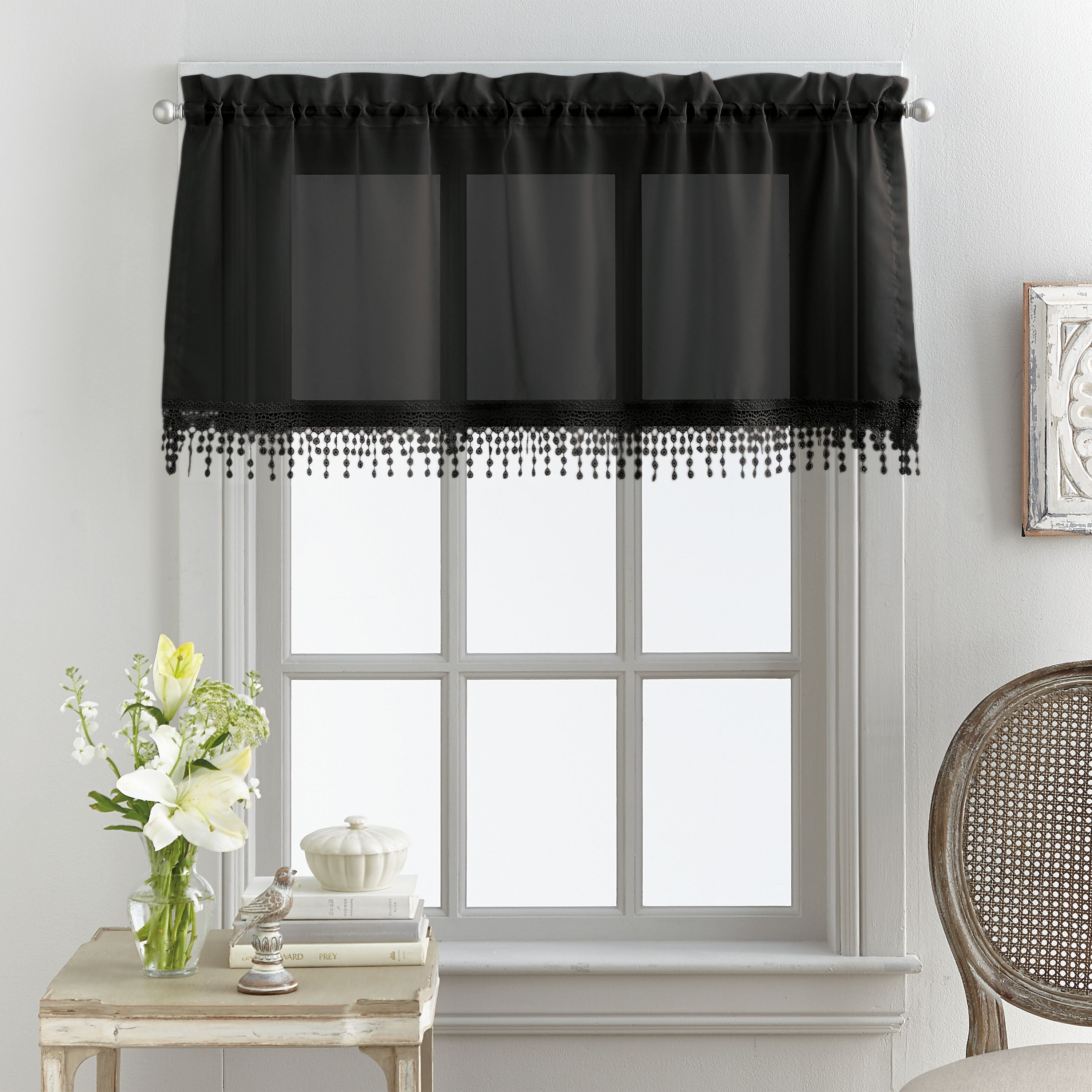 Mainstays Macrame Tailored Valance
